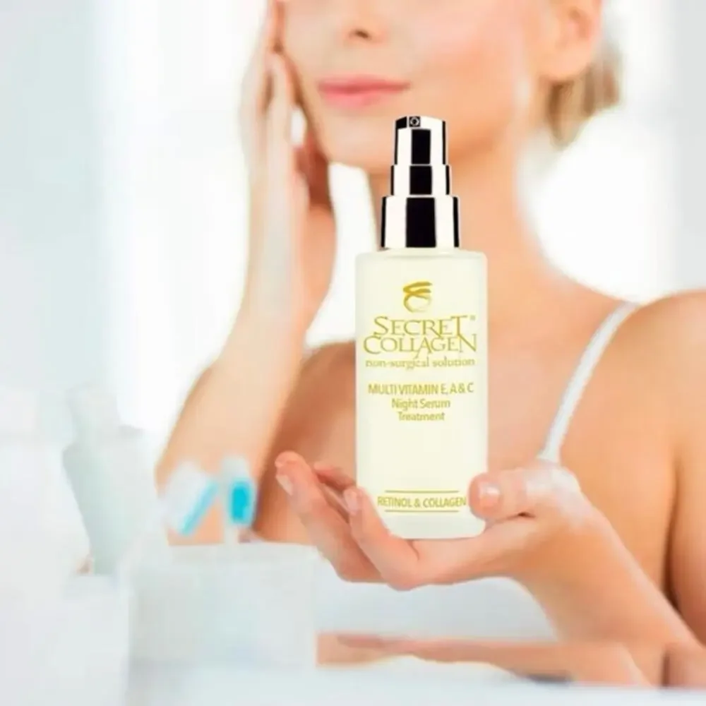Secret Collagen Vitamin E A C Night Serum with Retinol‎ Firming Hydrating NEW